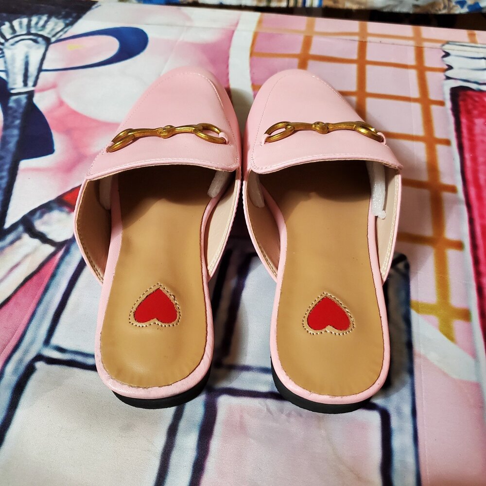 Vertundy Women's Mules Low Heel Flats Leather Slip On Backless Sandals women 10 - Picture 8 of 11